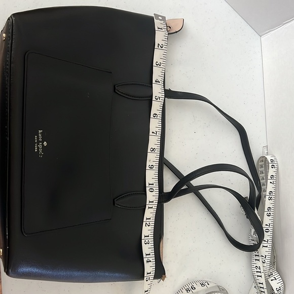 Kate Spade New York Adel Black Leather Tote Shoulder Bag Purse Zip Top - Picture 13 of 16